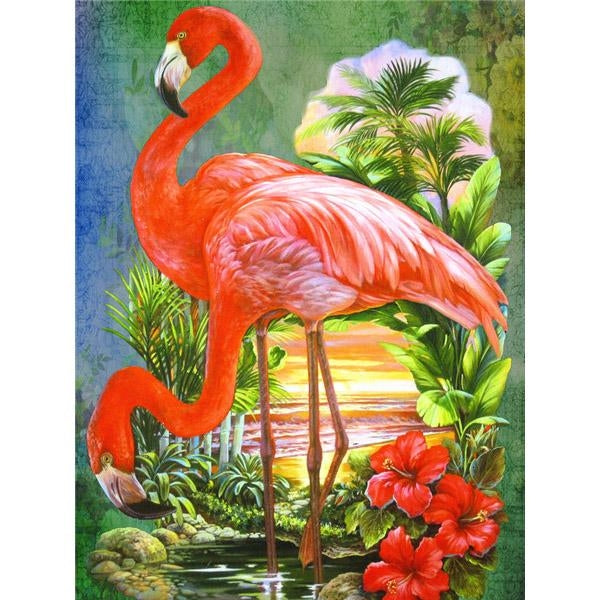 DIY Paint By Numbers - Two Flamingos Painting Canvas