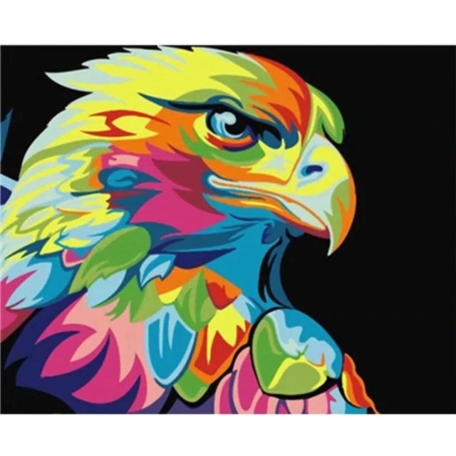 DIY Paint By Numbers - Colorful Eagle Painting Canvas