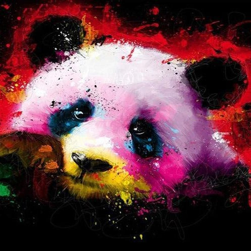 DIY Paint By Numbers - Colorful Panda Painting Canvas