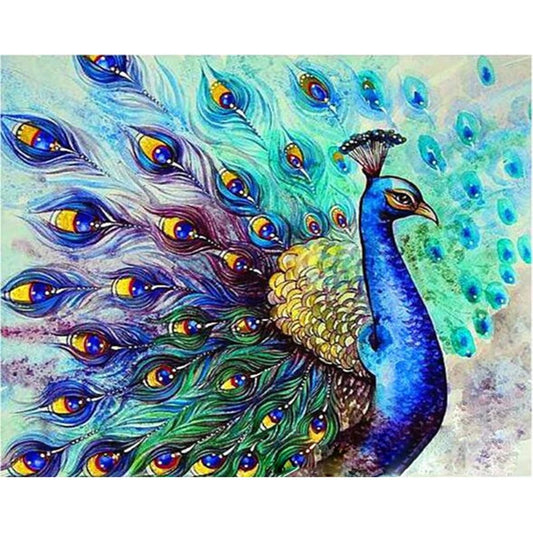 DIY Paint By Numbers - Colorful Peacock Painting Canvas