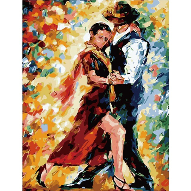 DIY Paint By Numbers - Dancing Tango Painting Canvas