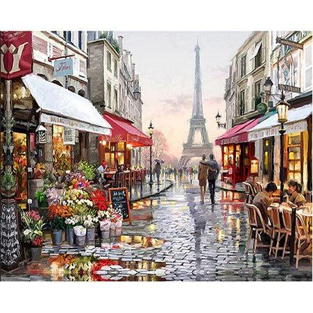 DIY Paint By Numbers - Walk in Paris Painting Canvas