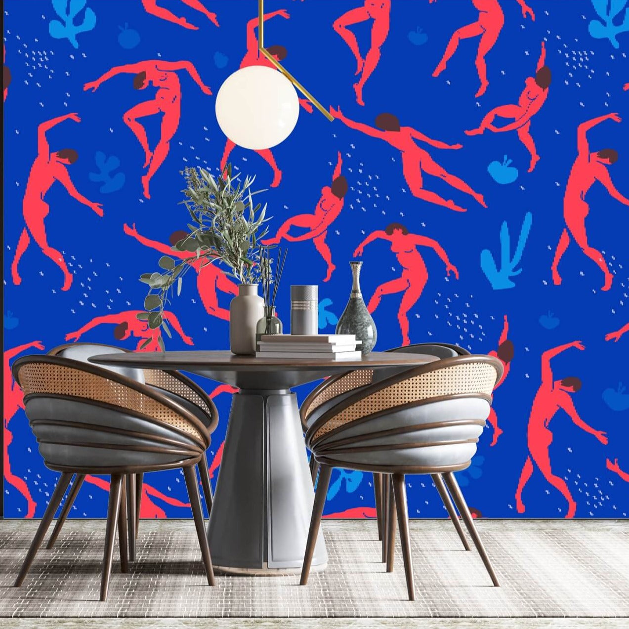 Dance Matisse Blue Mural Wallpaper (SqM)