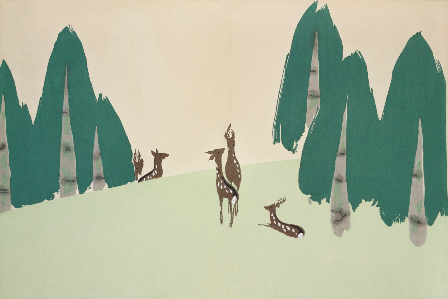 Deer from Momoyogusa Mural Wallpaper (SqM)