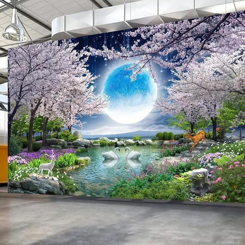Full Moon Photo Mural Wallpaper (SqM)
