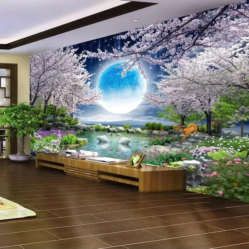 Full Moon Photo Mural Wallpaper (SqM)
