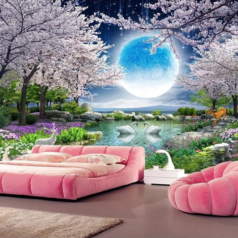 Full Moon Photo Mural Wallpaper (SqM)