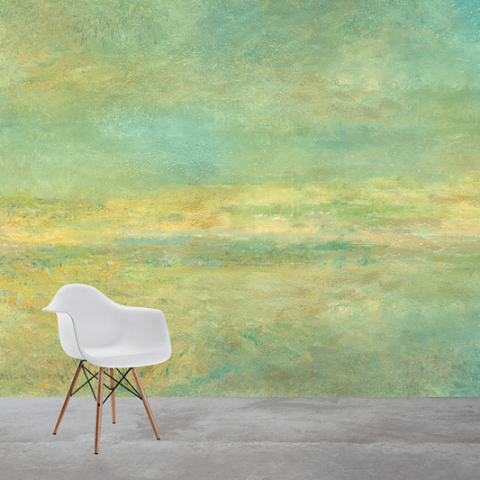 Green Grungy Mural Wallpaper (SqM)