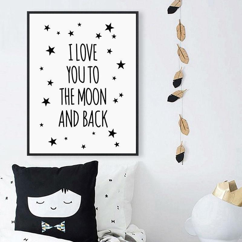 I Love You To The Moon And Back Canvas Print Poster