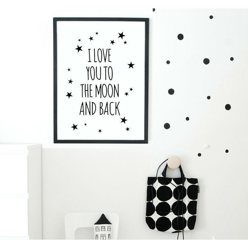 I Love You To The Moon And Back Canvas Print Poster