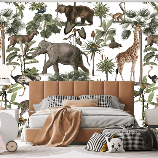 Jungle Animals Mural Wallpaper (SqM)