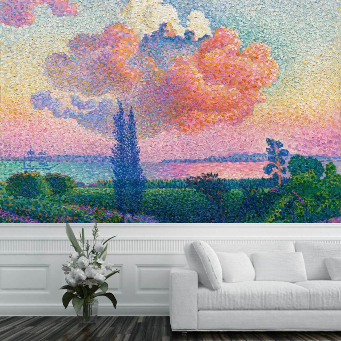 The Pink Cloud Art Mural Wallpaper (SqM)
