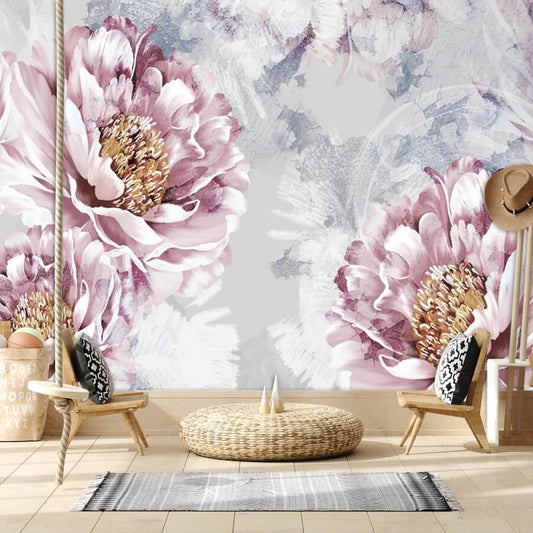 Large Peonies Mural Wallpaper (SqM)