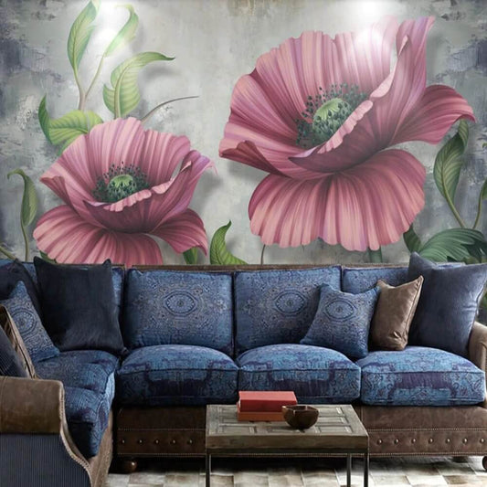 Large Poppies Mural Wallpaper (SqM)