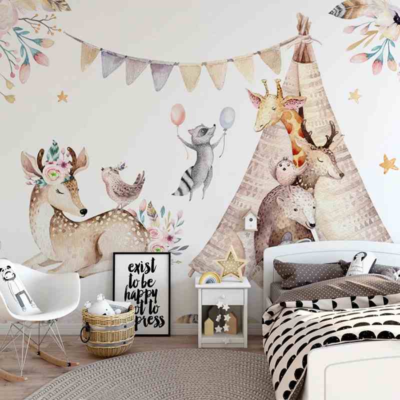 Little Animals Party Mural Wallpaper (SqM)