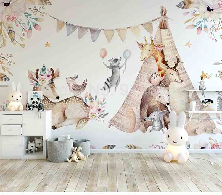 Little Animals Party Mural Wallpaper (SqM)
