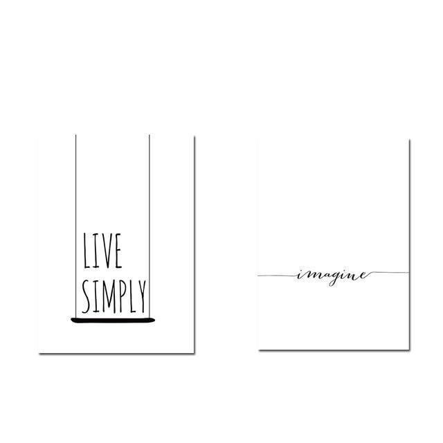 Live Simply Minimalist Wall Decor
