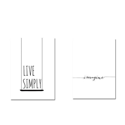 Live Simply Minimalist Wall Decor