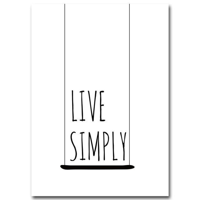Live Simply Minimalist Wall Decor