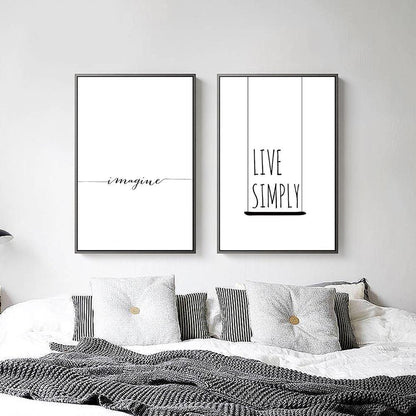 Live Simply Minimalist Wall Decor