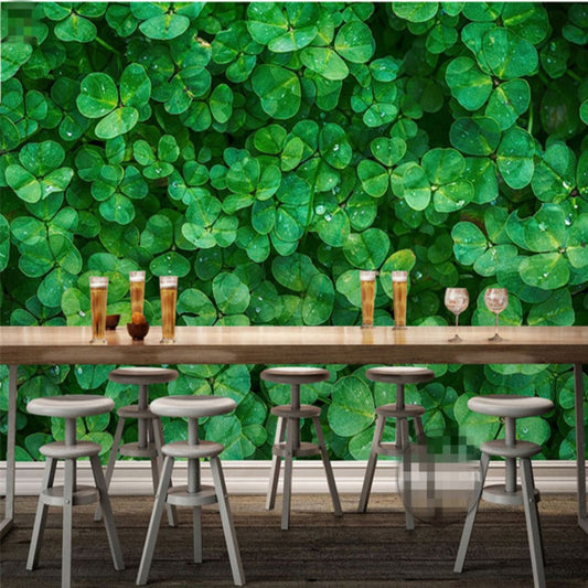 Morning Clover Leaves Wall Mural (SqM)