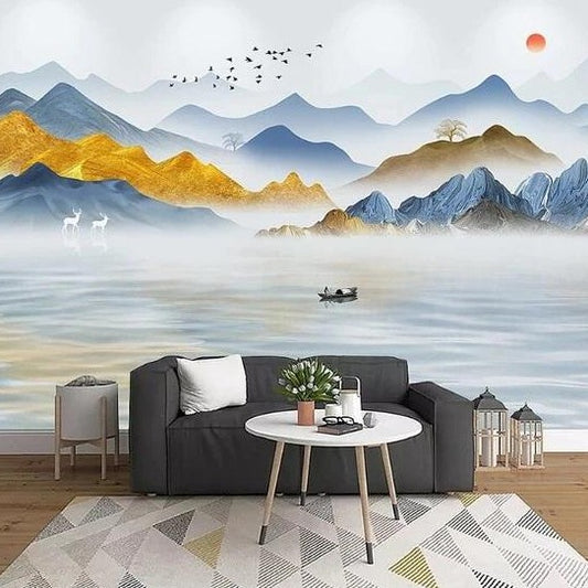 Morning Landscape Mural Wallpaper (SqM)