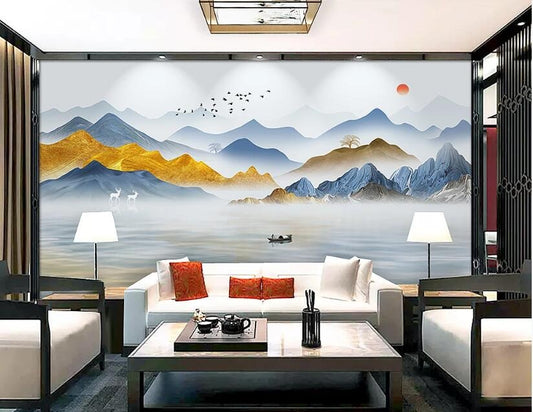 Morning Landscape Mural Wallpaper (SqM)