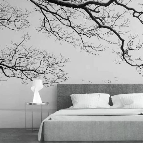 Minimalist Nordic Branches Mural Wallpaper (SqM)
