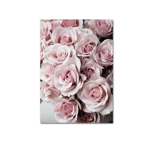 Nordic Style Roses Canvas Print