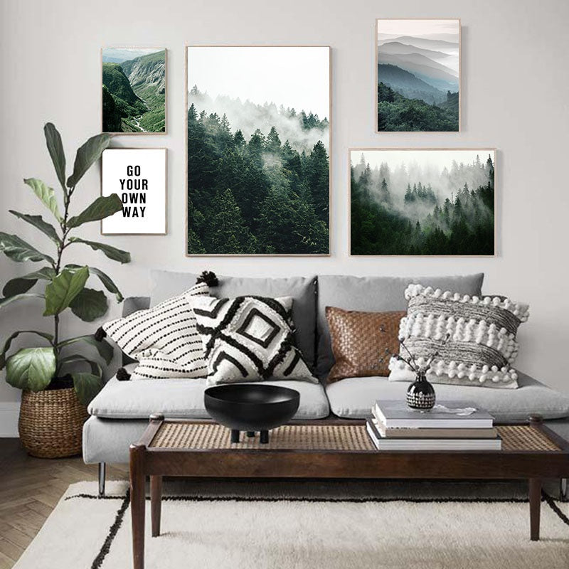 Scandinavian Forest Scenery Canvas Print