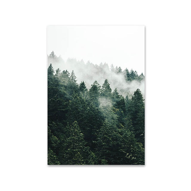 Scandinavian Forest Scenery Canvas Print