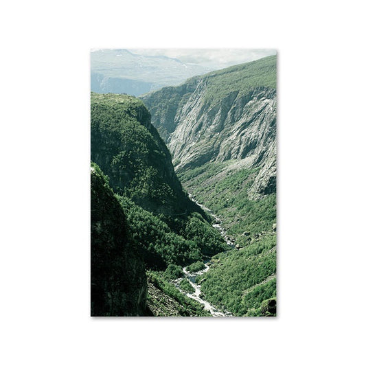 Scandinavian Mountain Scenery Canvas Print
