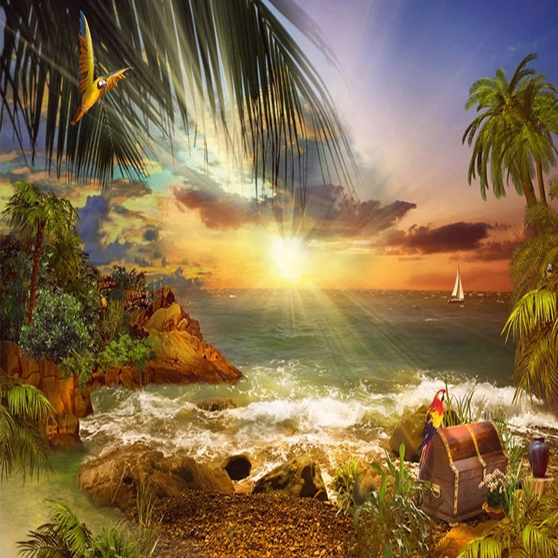 Paradise Island Photo Mural Wallpaper (SqM)