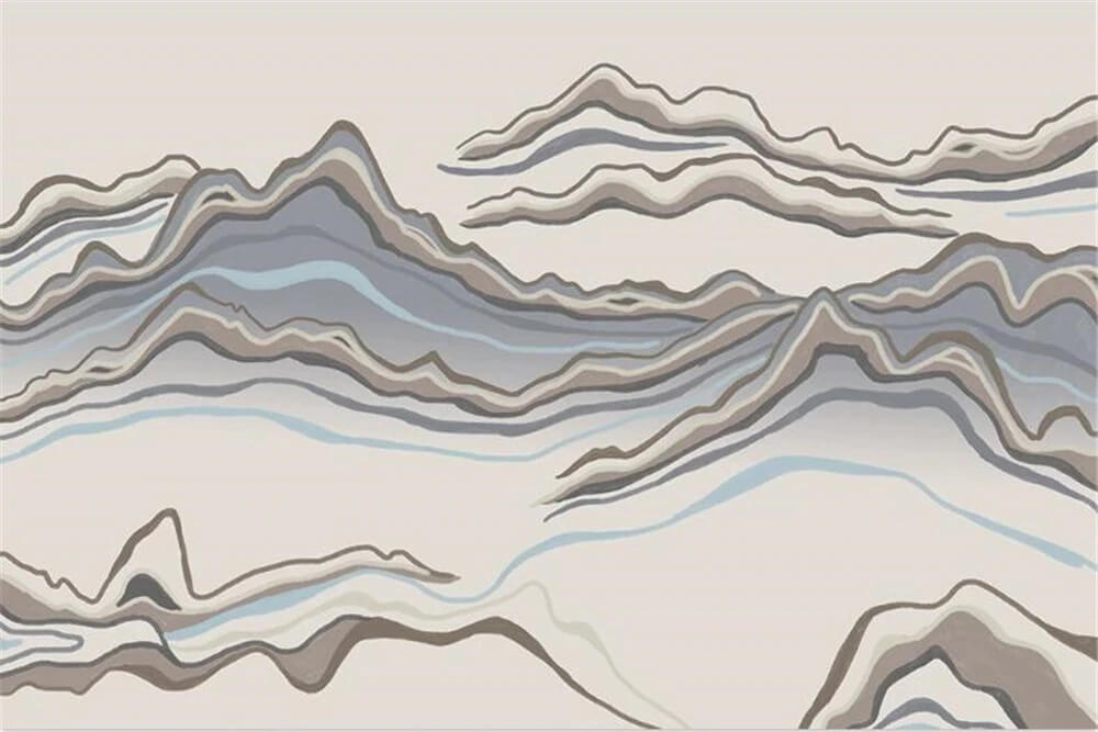 Pastel Abstract Landscape Mural Wallpaper (SqM)