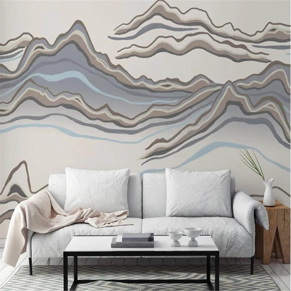 Pastel Abstract Landscape Mural Wallpaper (SqM)