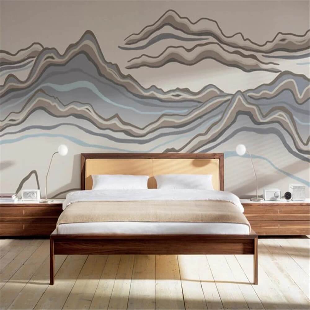 Pastel Abstract Landscape Mural Wallpaper (SqM)