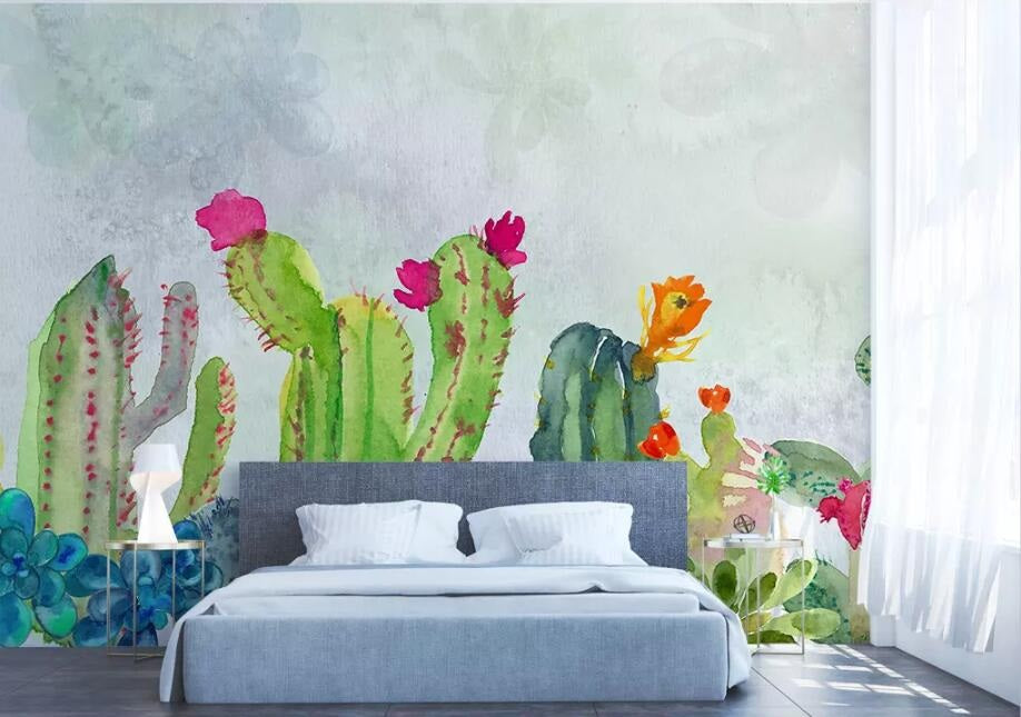 Blossom Cactus Story Mural Wallpaper (SqM)
