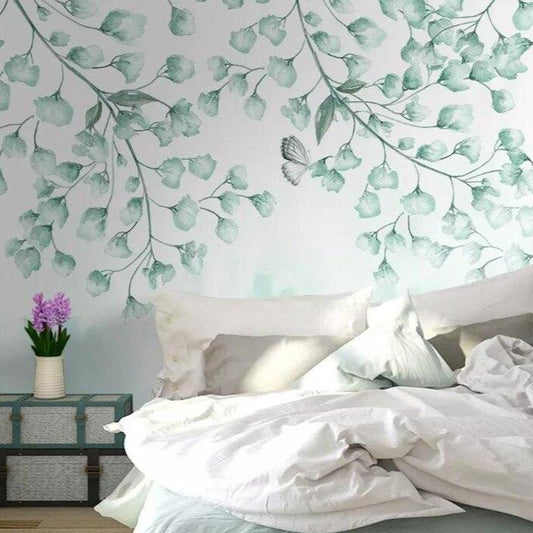 Pastel Falling Leaves Mural Wallpaper (SqM)