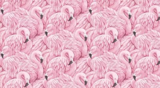 Pink Flamingos Mural Wallpaper (SqM)