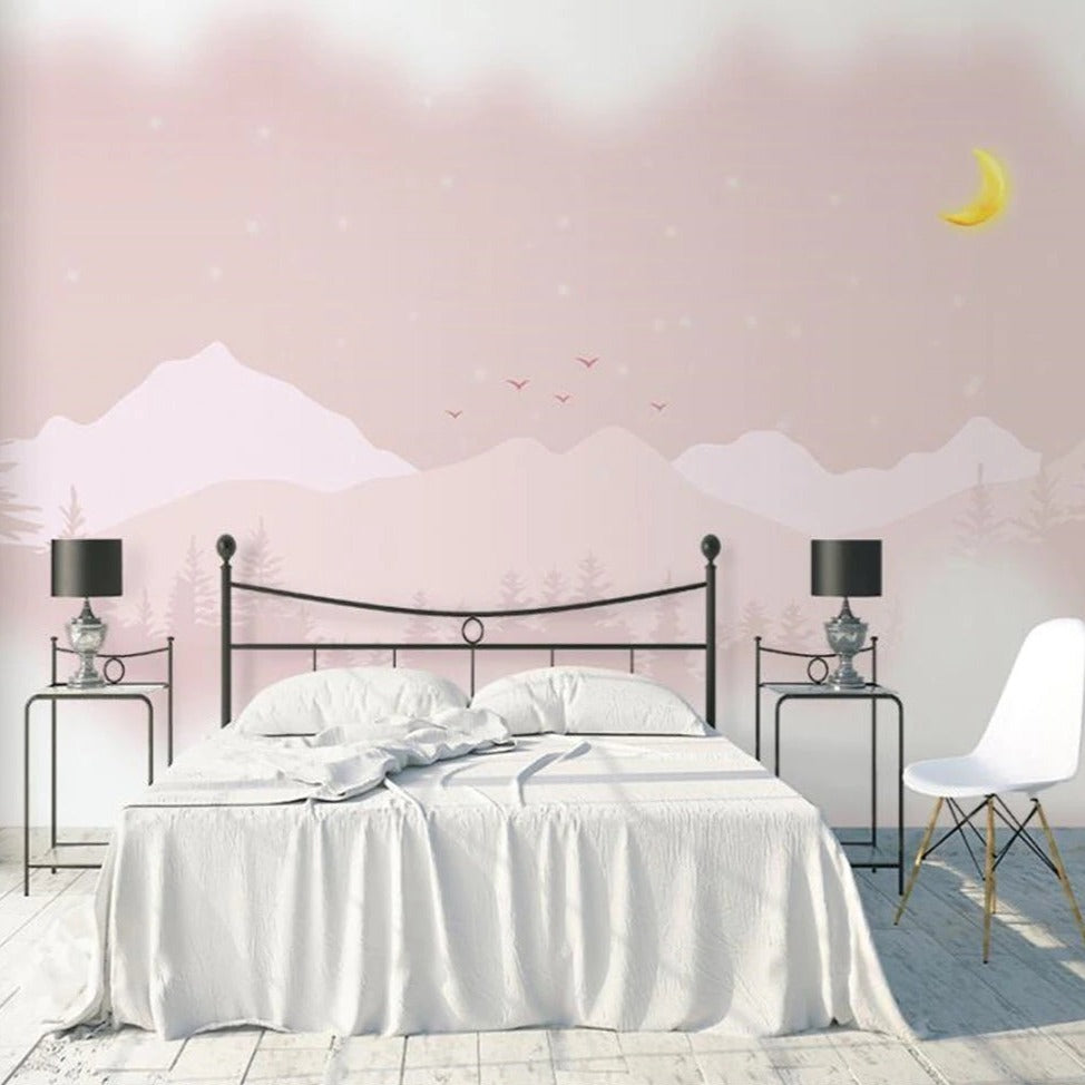 Pink Landscape Mural Wallpaper (SqM)