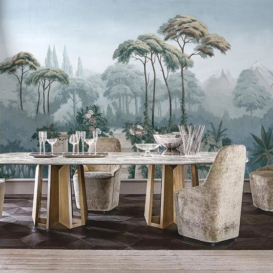 Retro Misty Jungle Mural Wallpaper (SqM)