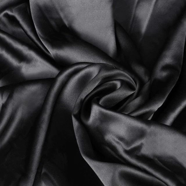 Black Silk Cushion Cover