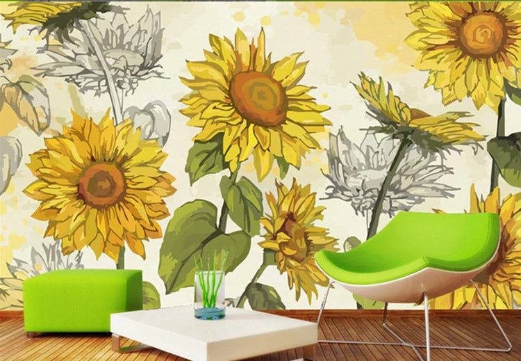 Sunflowers Mural Wallpaper (SqM)