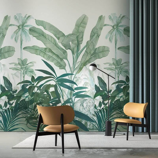 Tropical Rainforest Panoramic Mural Wallpaper (SqM)