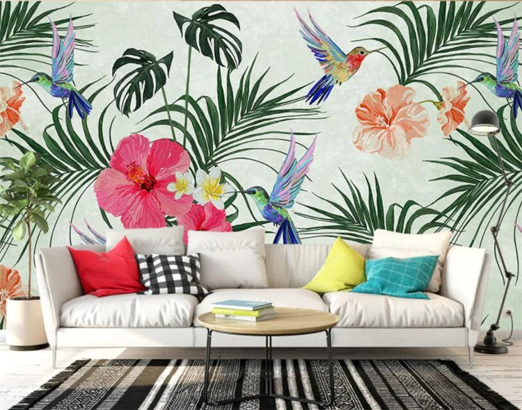 Tropical Birds Song Mural Wallpaper (SqM)