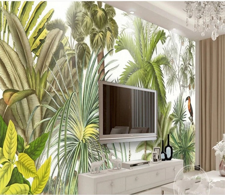 Tropical Green Paradise Mural Wallpaper (SqM)