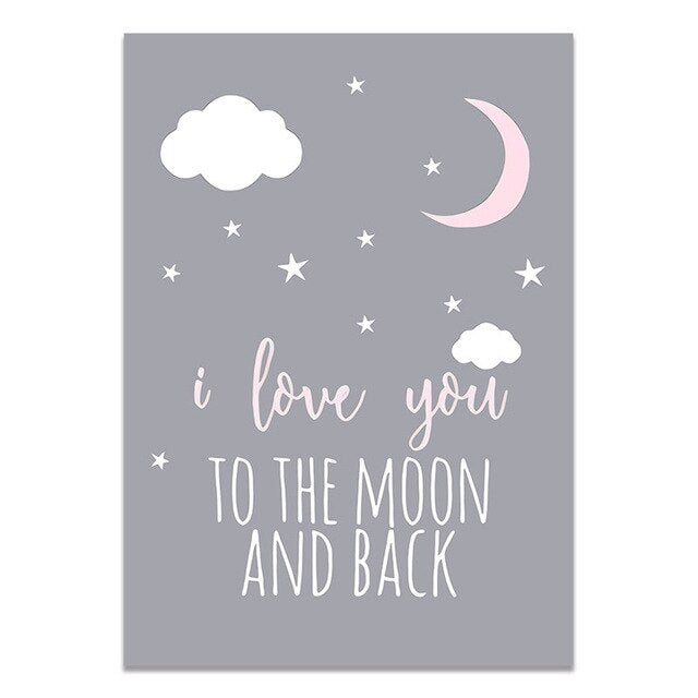 Love to the Moon Canvas Print