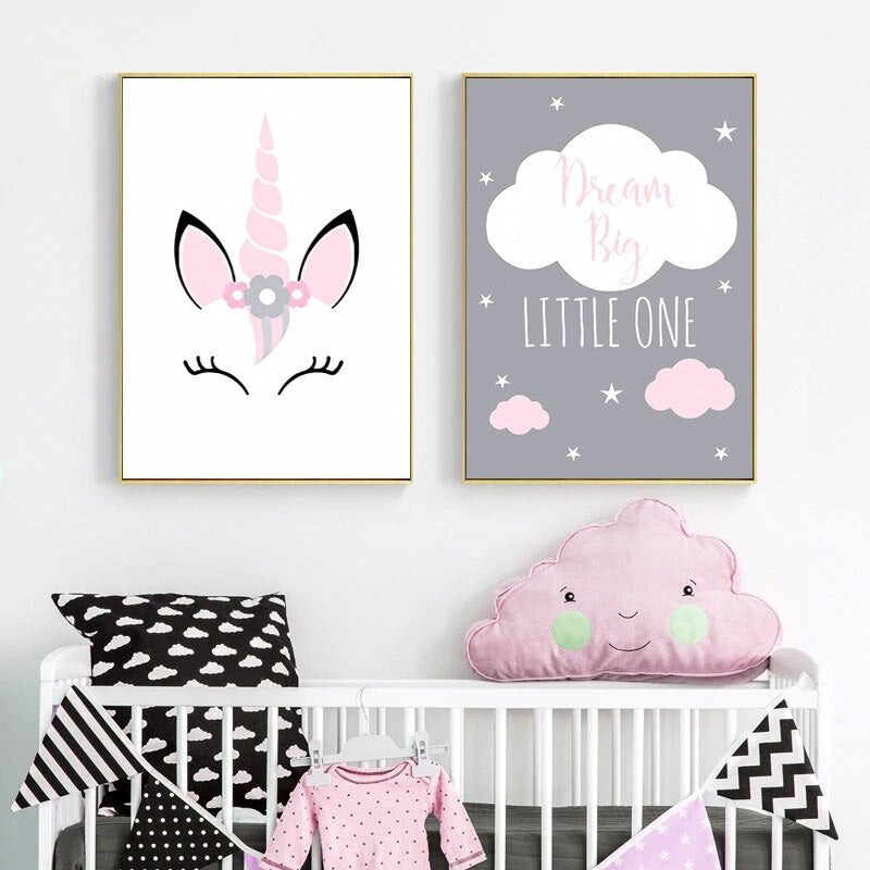 Unicorn Baby Canvas Print