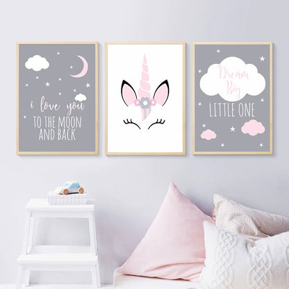 Unicorn Baby Canvas Print