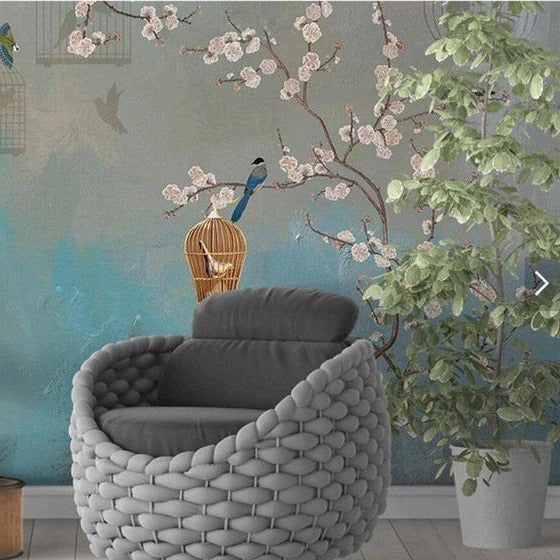 Vintage Blossom Cherry Tree Wall Mural (SqM)